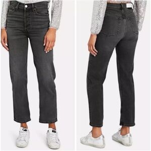 RE/DONE Inky Black 70s
Ultra High Rise Stove Pipe
Jeans Size 24 inky black